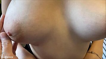 Schoolgirl Exposes Her Huge Fake Tits Outdoors