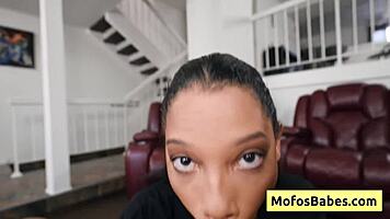 Sexy Busty Black Beauty Girl Suck Huge White Cock And Gets Fucked Doggy Style Deep And Rough - Eden West Charles Dera