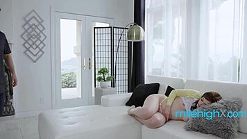 Tiny Chick Swiftly Pulls Pants Down Over Dick Size Rumor!