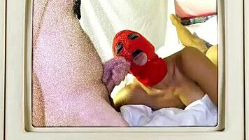 Yasmine woods pussy gets blasted with cum in close-up moaning and latex gloves