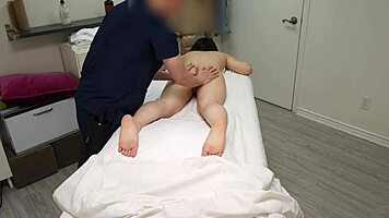 I fucked shy Japanese girl with perfect body who came again for my special massage!