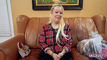 Busty Kinky Blonde Nikki J Masturbates And Sucks A Hard Dick To Get Banged