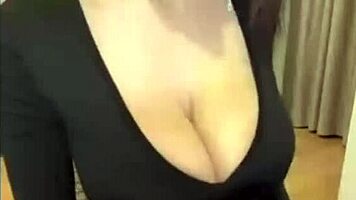 Stepmom with big tits licks her nipples you can cum right away