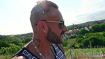 SKINNY German Latina Teen Christy Ley Gives RISKY OUTDOOR FUCK with Stranger!