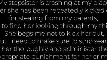 Disciplining my brunette for stealing stuff with rough doggystyle and creampie