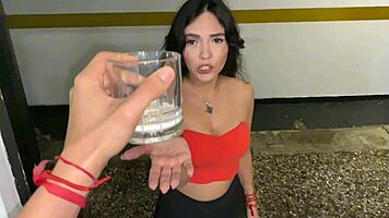 Latina neighbor asks to borrow some milk.