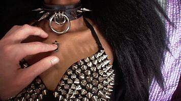 Goth Ebony Babe Breaks In And Gets Entranced