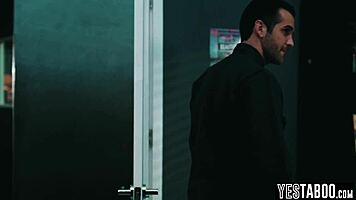 Tiny blonde teen student let janitor rail her hairy cunt in class