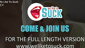 Karina Grand sucking cock and messy facial