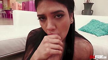 Petite latina alice thunder gets her tiny pussy fucked.