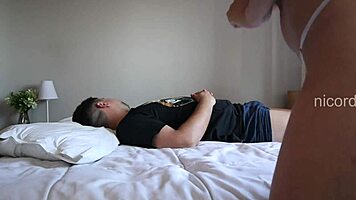 My stepbrother confuses me for girlfriend fucks me until covered in cum