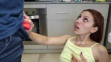 Fucking My Best Friend's Girlfriend In The Kitchen While He's In The Next Room