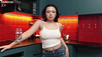 Fuck Me Right Here In The Kitchen With Passionate Cumshot Facial