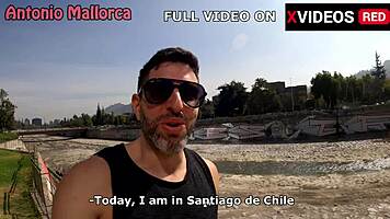 picking up a pink chilean barbie girl in public park