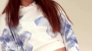 sexy japanese teen with furry pussy and giant boobs arisa ando gives fellatio and gets creampied in jav uncensored scene