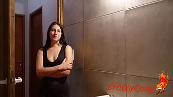 Cheating lover caught and humiliated with brutal domination in bathroom scene