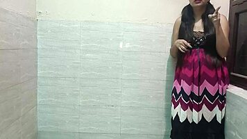 desi indian step father punishes young step daughter for smoking