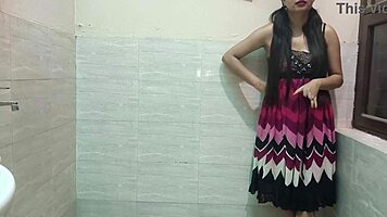 desi indian step father punishes young step daughter for smoking