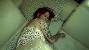 Redhead Surprises Young Man With Sensual Anal Birthday