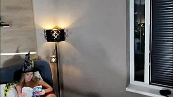 i'm this all natural big tits big ass college girl trying on halloween costumes, but it turned into porn