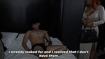 vergon welcomes busty locked-out neighbor to his bed