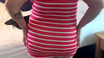 petite girl teases with visible panty lines