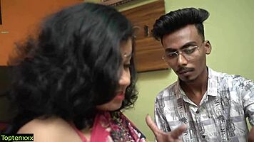 stepson catches horny milf fucking bends her over doggystyle