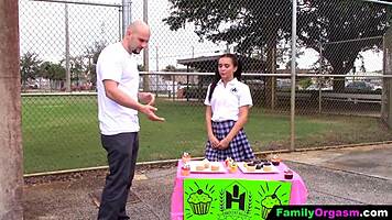 guy buys cupcakes from cute school teen then fucks her senseless after