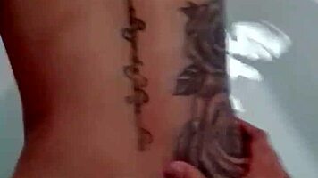 prostitute slurps sloppy blowjob then rides cock in motel hydromassage