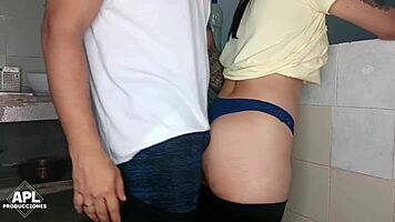 Kitchen Chat With Stepmom's Friend Turns Into Juicy Pussy Fingering And Fuck Part 1