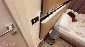 discovering eva myst's wet hairy pussy in wrong hotel room leads to intense fuck