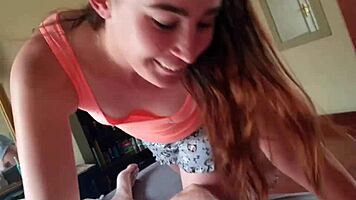 Daddy wake up let me suck your cock fuck me hard before work cum in mouth