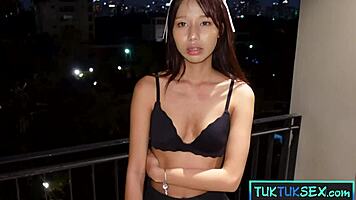 tiny thai teen picked up in tuktuk for pov pounding