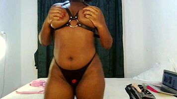 a hot ebony slave slut begs for brutal bdsm punishment and dildo pounding