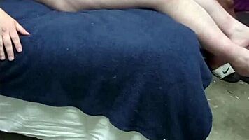 petite black girl slurps small cock before tight pussy doggystyle pounding