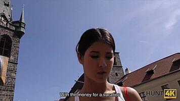 Hunt4k Seduces Pretty Czech Teen 18+ For Cash Blowjob