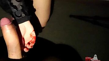 halloween witch mounts cock for deep pov riding