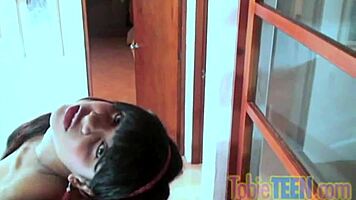 Tobie Teen 18+ Fingers Pussy With Lollipop