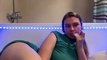 i'm so horny fingering my fat tits in bathroom orgasm