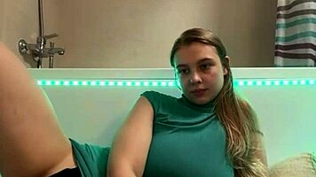 i'm so horny fingering my fat tits in bathroom orgasm