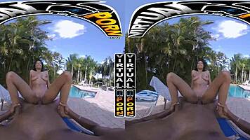 Petite Babe Enters Lush Garden for Big Black Cock Cum Fantasy