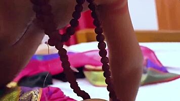 doesn't this indian wife in sari look hot getting romantic sex from baba?