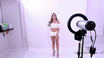Fucked Brunette Model Cums In Wild Audition!