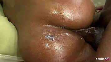 black beauty saggy natural big tits seduced fucked by monster black cock