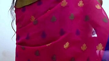 doesn't this indian wife in sari look hot getting romantic sex from baba?