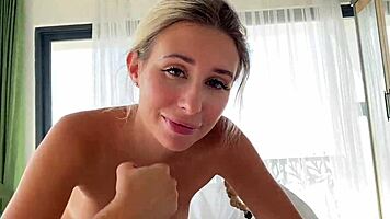 morning blowjob young beauty gives old man 👅🌅