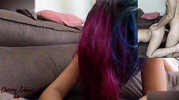 cherry adams fucked hard on video call