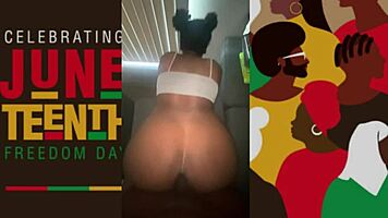 Oh Damn, This Tight Black Pussy Craves Big Cock on Juneteenth!