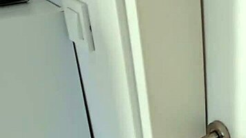 Sharing hotel room turns into hairy milf pussy pounding adventure