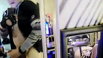 Thick Nerdy Mature's Face Covered In Huge Hot Cum Load